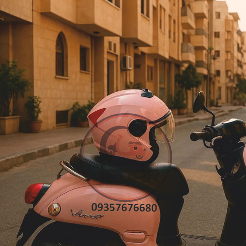 کلاه کاسکت اسکوتر صورتی